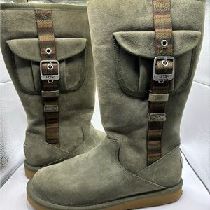 UGG Olive Tall Boot, Side Pocket with stripe,,Suede,1895 Retro